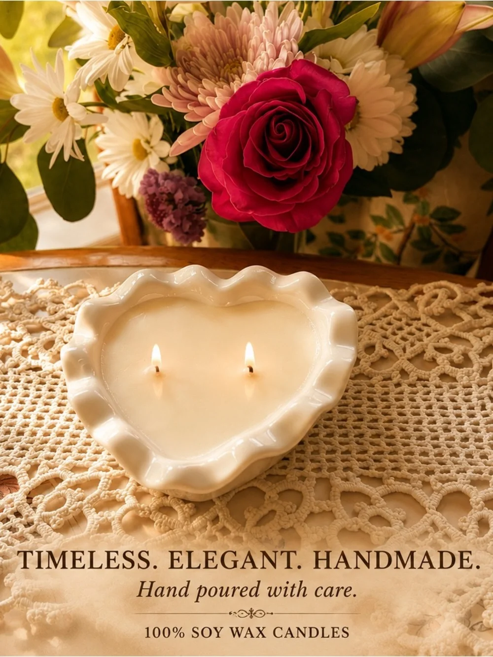 🤍 COASTAL HEART 100% soy VESSEL CANDLE 🌊
